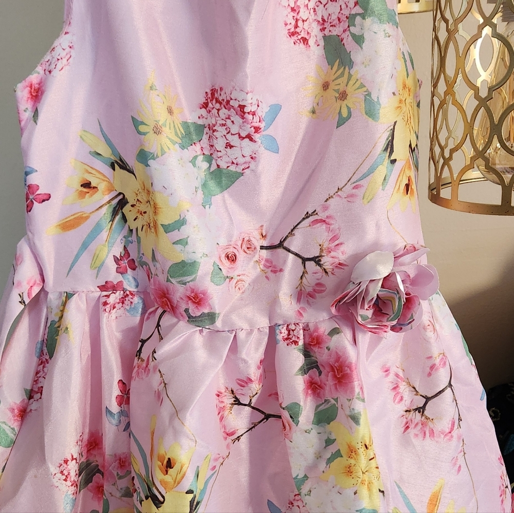 Wonder Nation Pink Dress with Floral Design